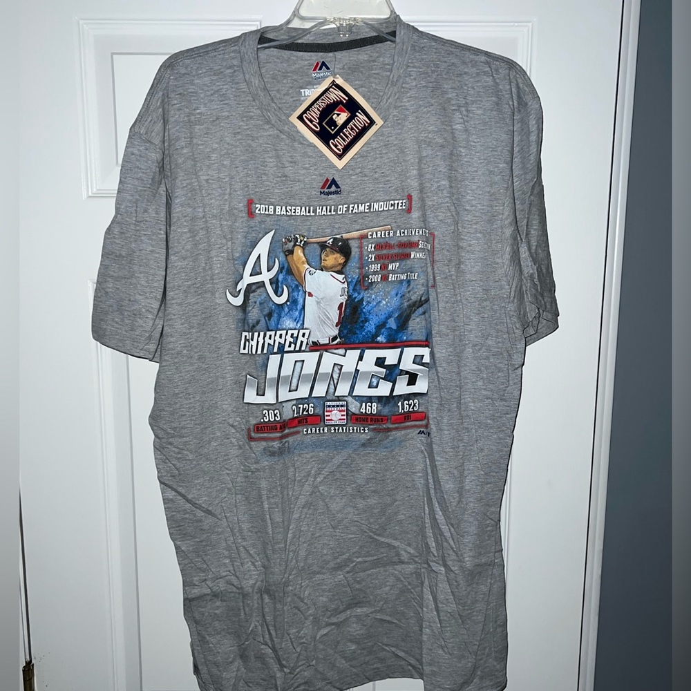 NWT Chipper Jones Atlanta Braves Hall of Fame Shirt
